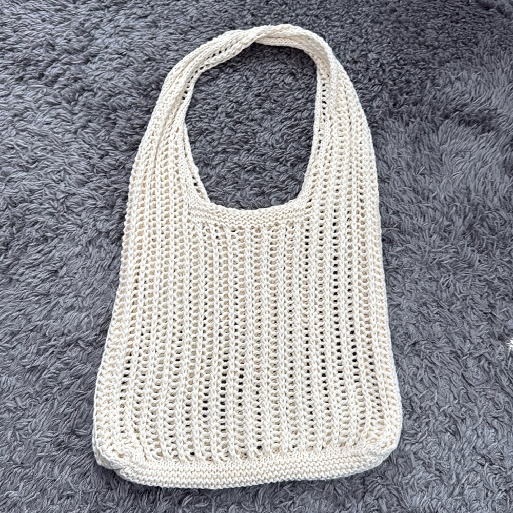 Small knitted beach bag